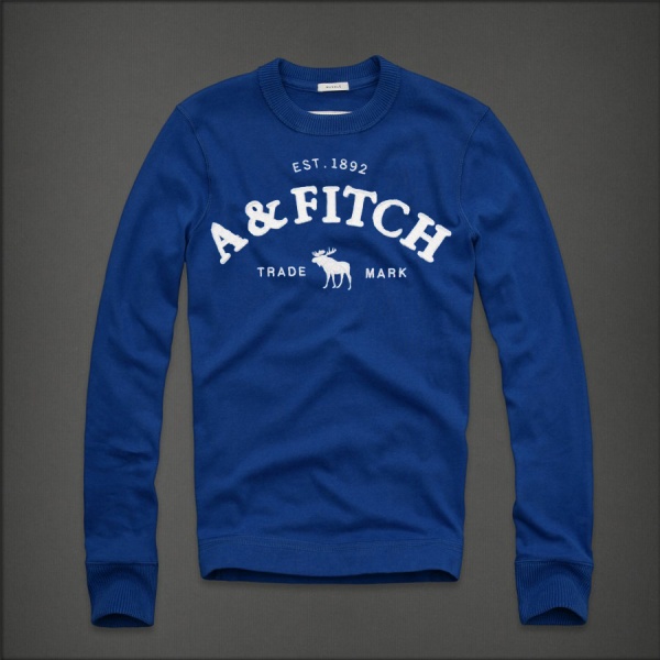 Abercrombie Fitch Hombres De Cuello Redondo Largo Remera AF5857